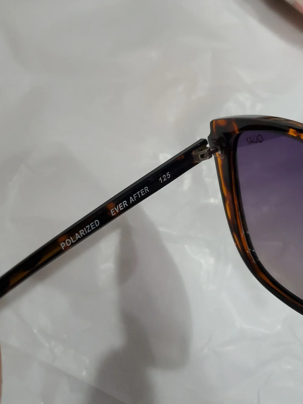 Quay Australia Ever After‎ Square Tortoise/Smoke Taupe Polarized Sunglasses new